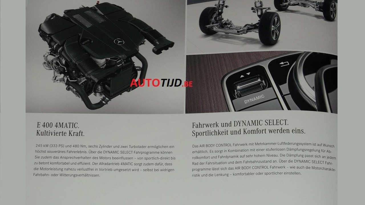 2018 Mercedes E-Class leaked brochure
